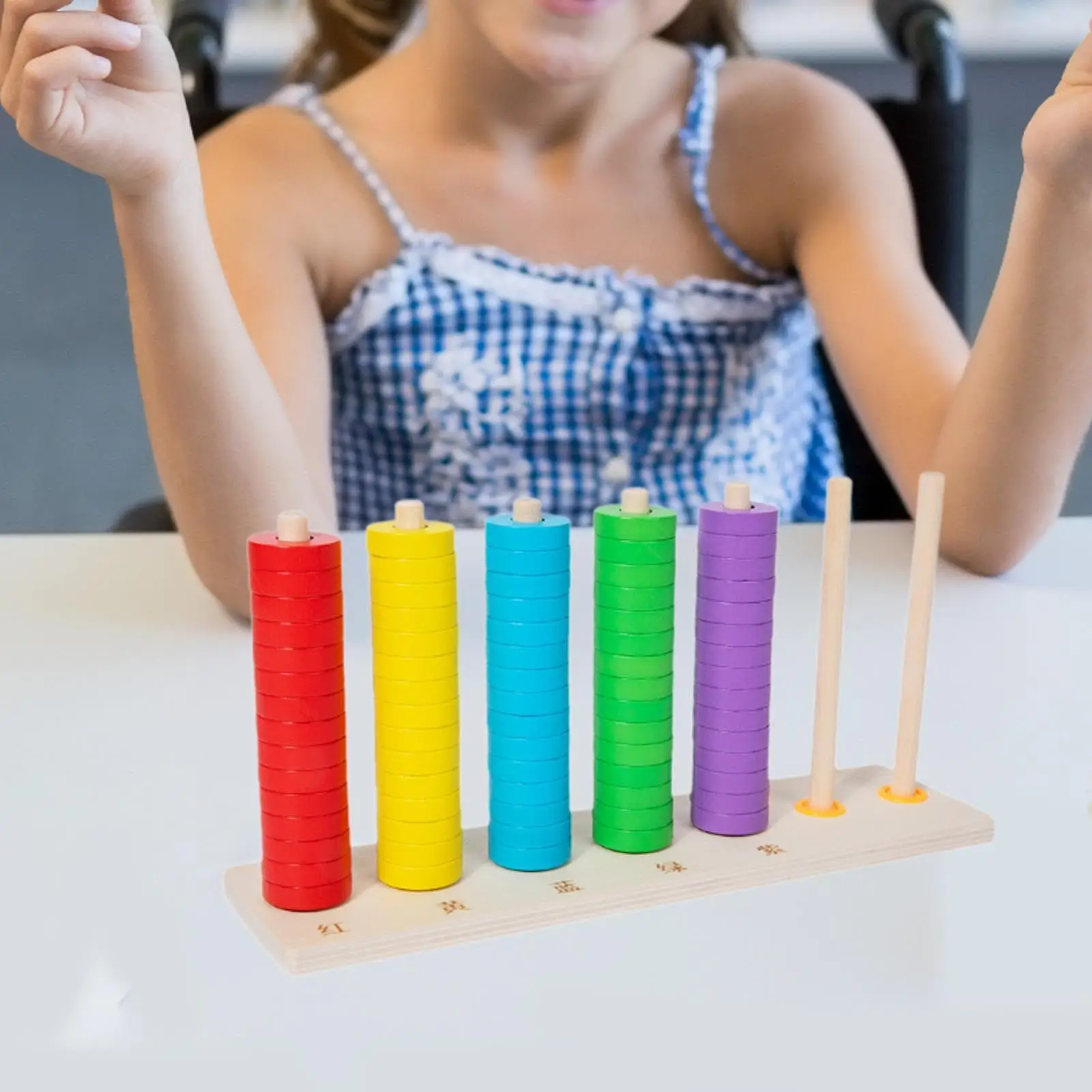 Jouets de tri de comptage et de documents en bois coloré, apprentissage de la maternelle pour 3 ans, cadeau de nuit