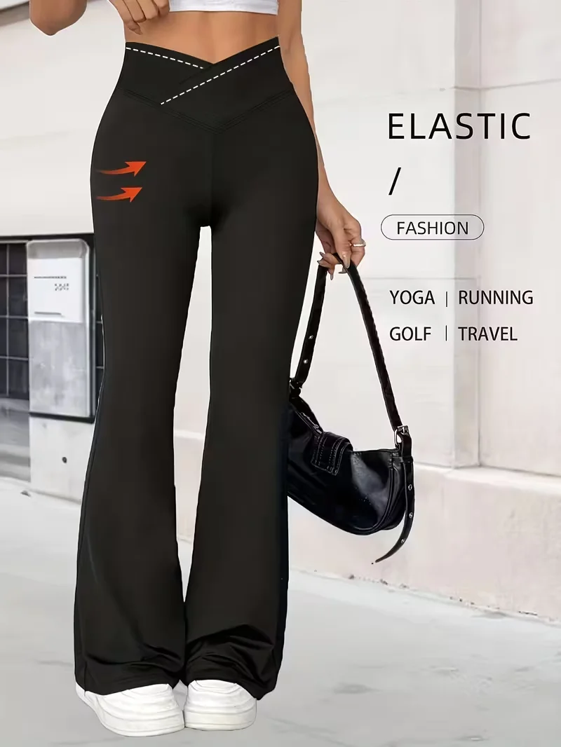 سراويل ضيقة نسائية عالية الخصر - سراويل يوجا قابلة للتمدد مع تحكم في البطن، قبضة غير قابلة للانزلاق، سراويل ضيقة للتمرين لجميع المواسم لصالة الألعاب الرياضية،