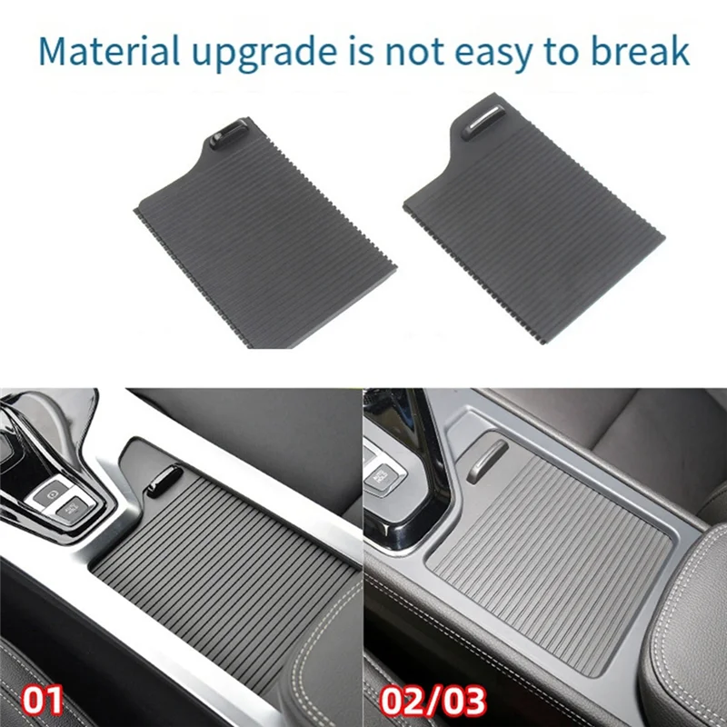 

Center Console Water Cup Holder Sliding Roller Blind Shutter Cover For Lynk
