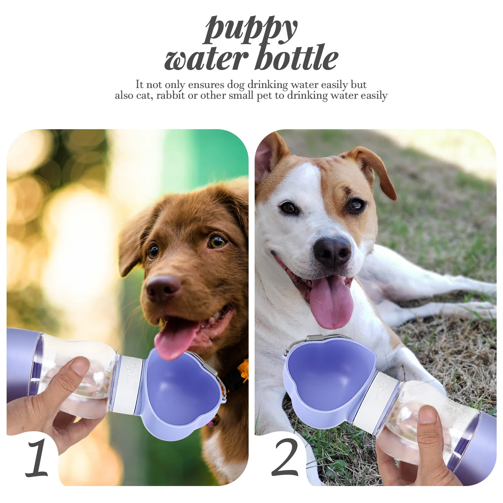 

Portable Pet Water Dispenser with Built-in Food Storage for Puppy Dog Cat Travel Outdoor Adventure Lightweight Convenient Access
