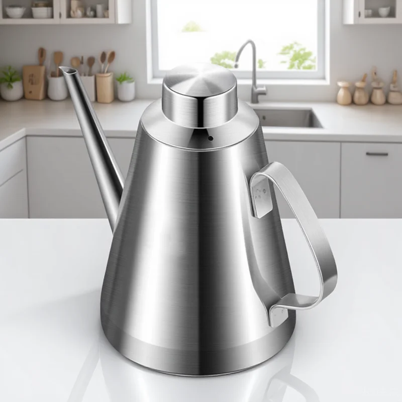 

Stainless Steel Bottle Oil Vinegar Bottle Grease Container Storage Pot Sauce Dispenser For Kitchen Cookware Easy Pour Cooking