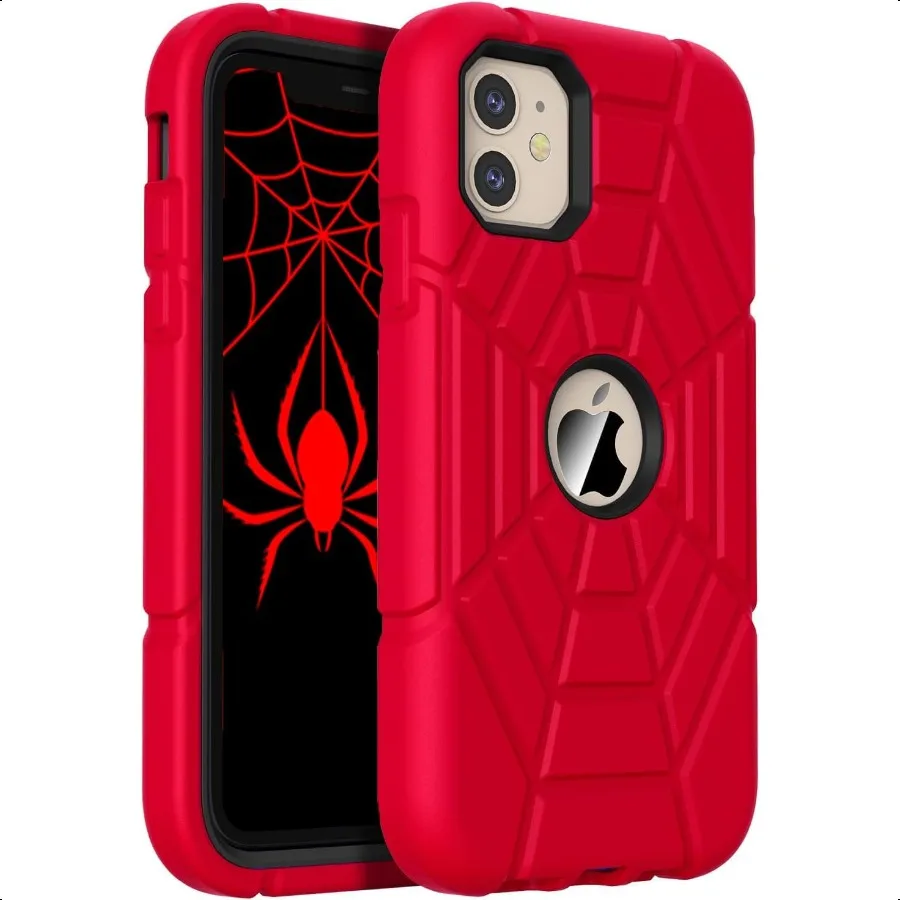

Grifobes Case for iPhone 11 iPhone XR 6.1 inch for Boys Red+Black