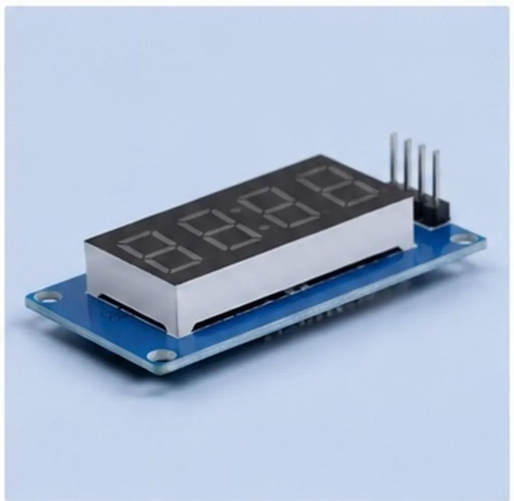 2Pcs Red Common Anode 4-Digit Tube Display Module 0.36 Inch LED Segment Display Module Clock Point Controlled