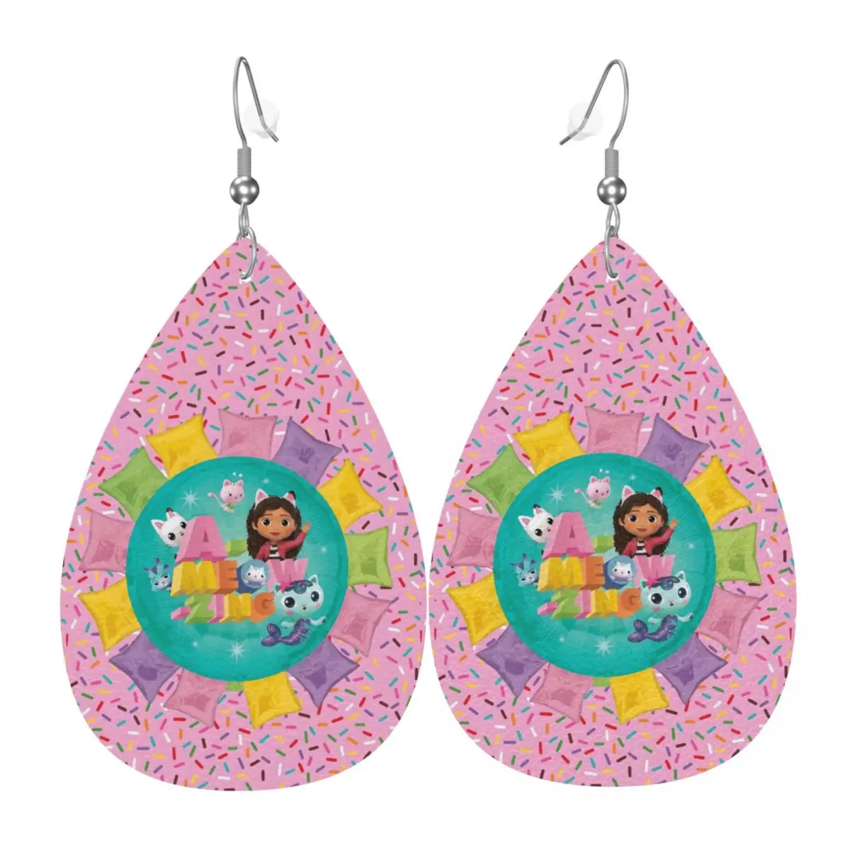 

Custom G-Gabbys Dollhouse Leather Earrings for Women Teardrop Dangle Earrings Jewelry Accessories