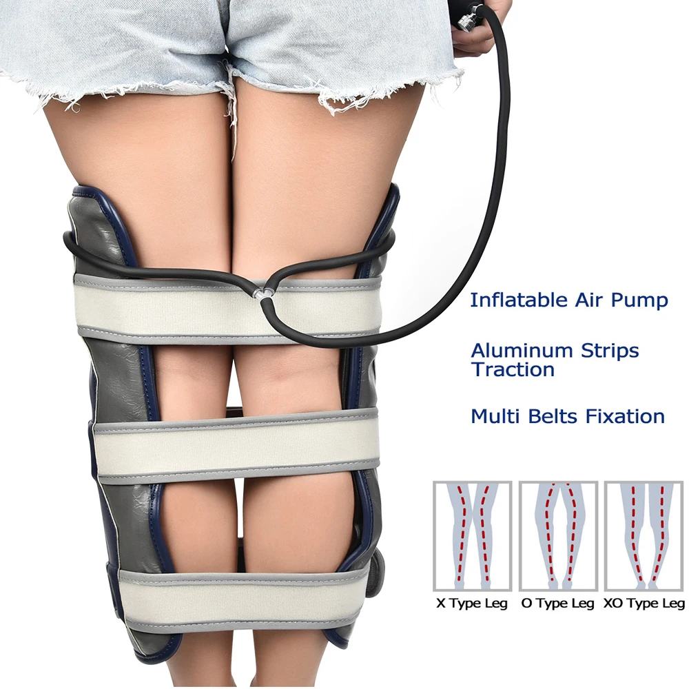 Adjustable Leg Correction Belt for X/O Legs – Posture Brace for Bow/Knock Knees,Knees Valgus Straightener for Men/Women (Grey)