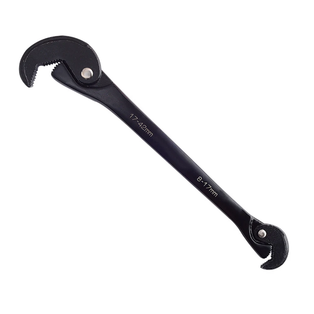 

Adjusting Wrench Wrench Universal 1 Pc 310*12*9 Mm 8-17mm/17-42mm Black Chrome-vanadium Steel Multi-functional