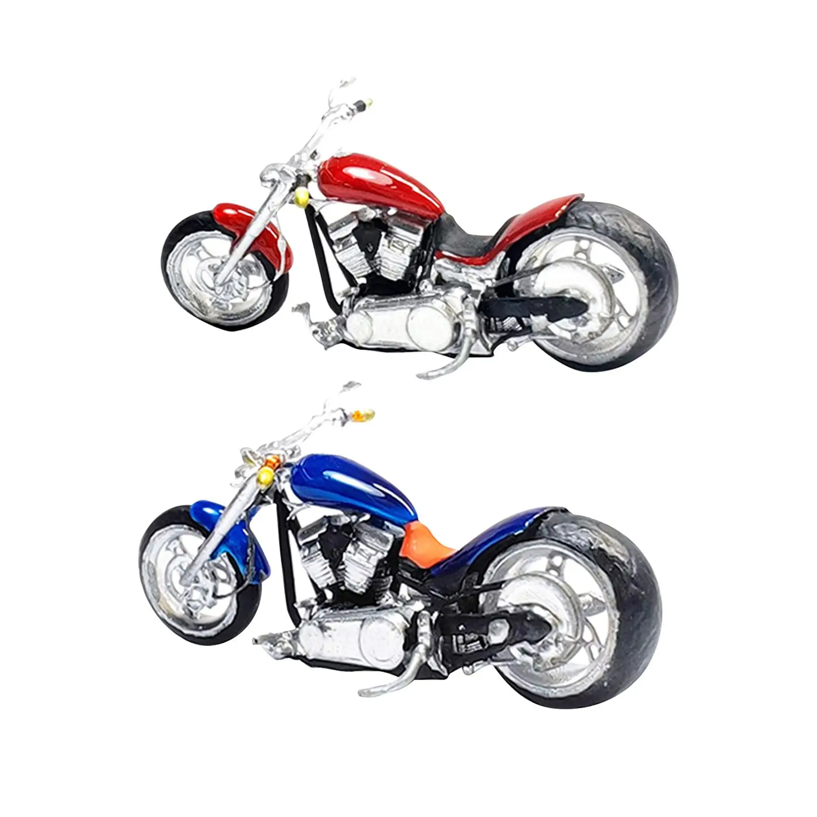 1/64 Painted Motocycle Model Vehicle Model Figurines for Layout Street Scene