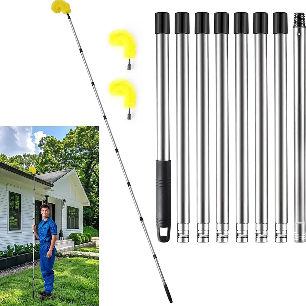 

Extendable Telescopic Gutter Cleaning Brush Roofing Tool Easy Remove Sink Filter Sewer Brush for Roof Drainage