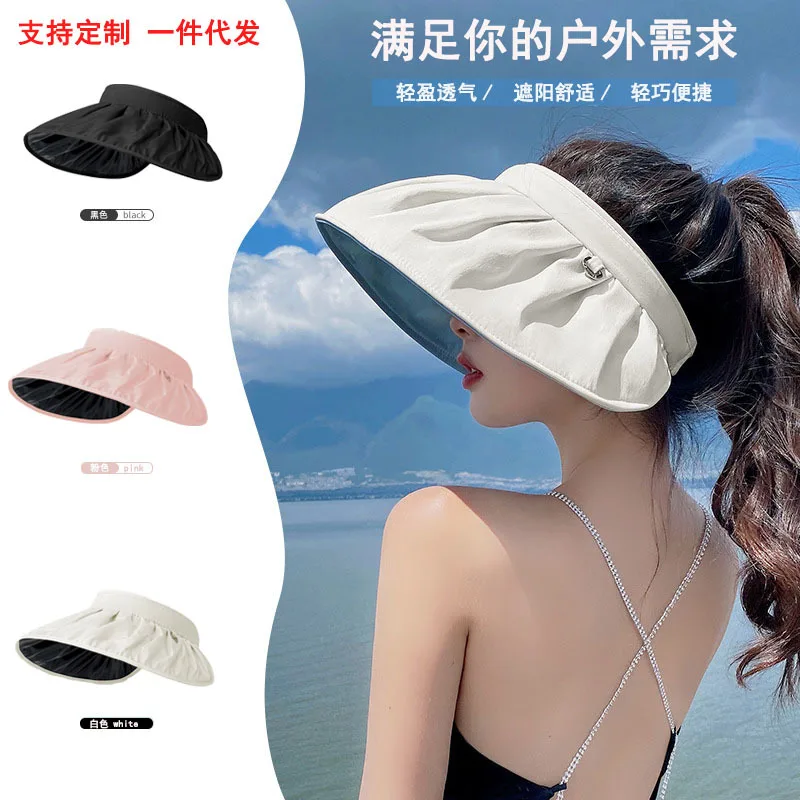 

Customized Vinyl Hat Summer Dual-use Headband Hat Women Outdoor Internet Celebrity Hat