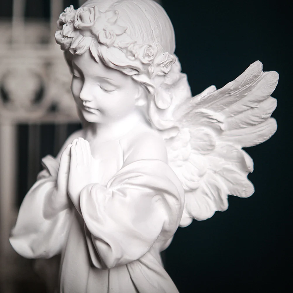 

Creative Exquisite Angel Shape Ornament Home Office Decoration Aesthetic Photo Prop Resin Craft for Living Space