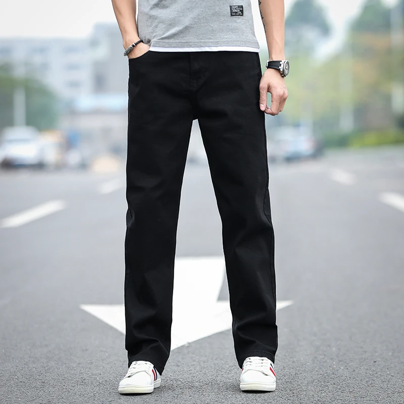 

Classic Cotton Comfortable Men's Fitted Straight Solid Color Casual Pants 2025 Spring Autumn Brand High Quality Black Pant,065
