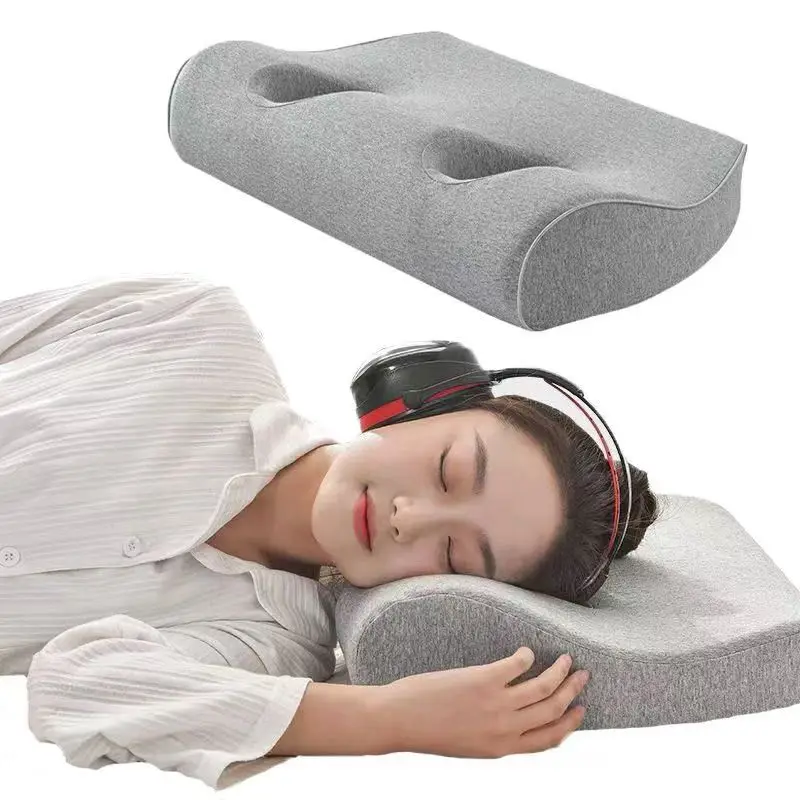 Ergonomic Side Sleeper Ear Pillow Noise Isolation Headphones Pillow Ear Piercing Pillows of 3M Soundproof Headphone Pillows