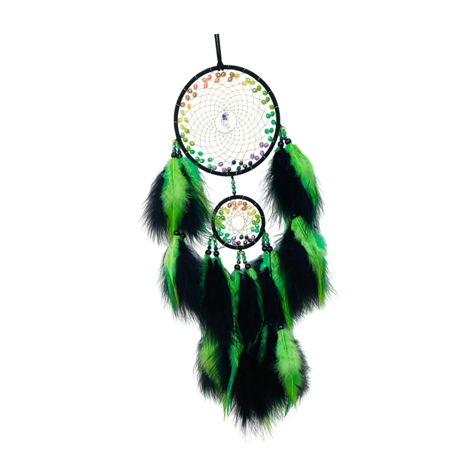Circular Net Dreamcatcher Wall Decor Handmade Boho Ornament Art for Walls Decoration Interior Home Office