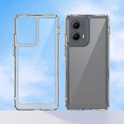 Suitable for Moto Edge 2024 transparent mobile phone case anti-fall new hard back soft edge personalized acrylic space shell