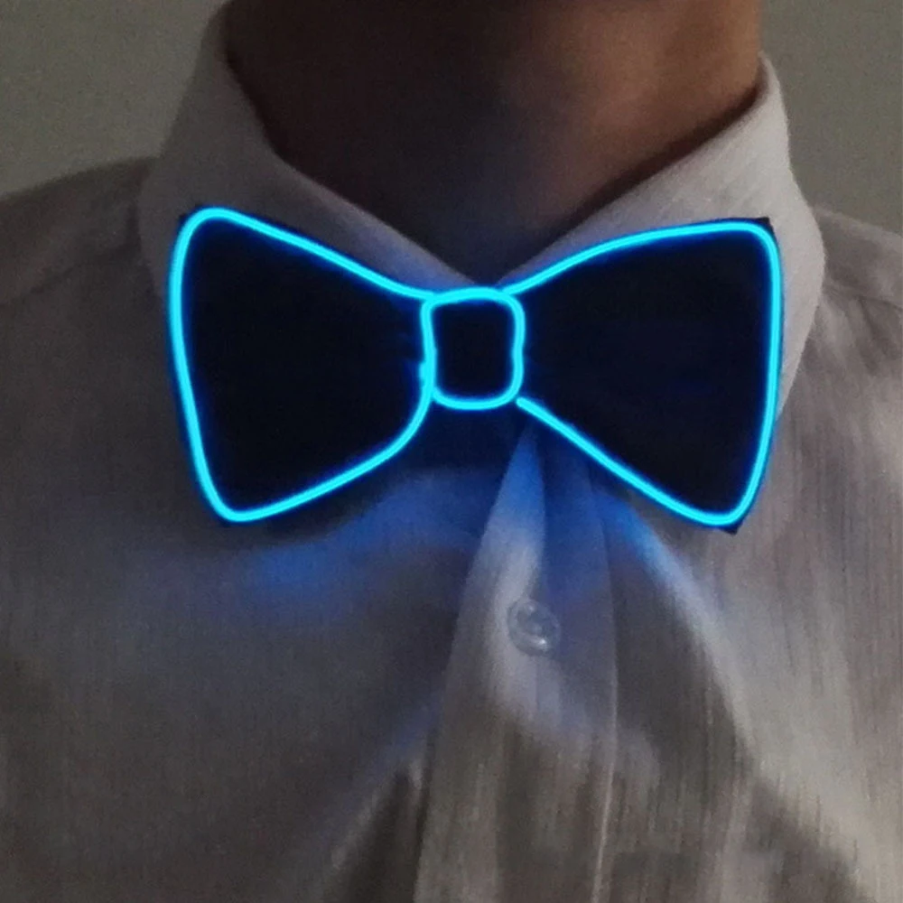 LED luminous bow tie, cool light bow tie, KTV bar, nightclub atmosphere, props, party, dance dress props