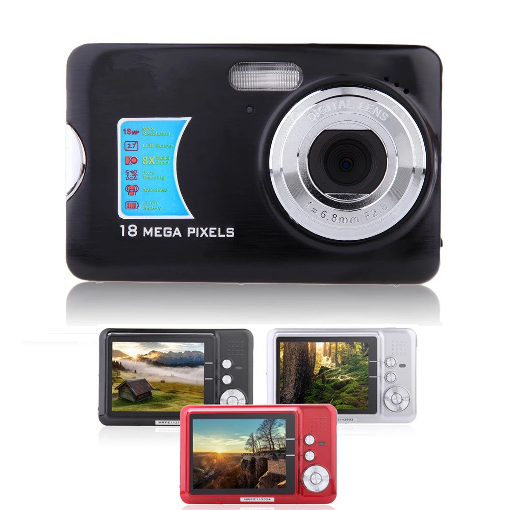 Winait-cámara de vídeo Digital para uso doméstico, dispositivo con pantalla TFT a Color de 2,7 pulgadas y Zoom Digital 8x, máximo 18 megapíxeles