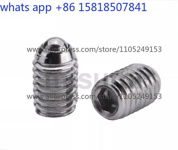

20 pcs ball screw ball head plunger stainless steel short positioning plunger steel ball