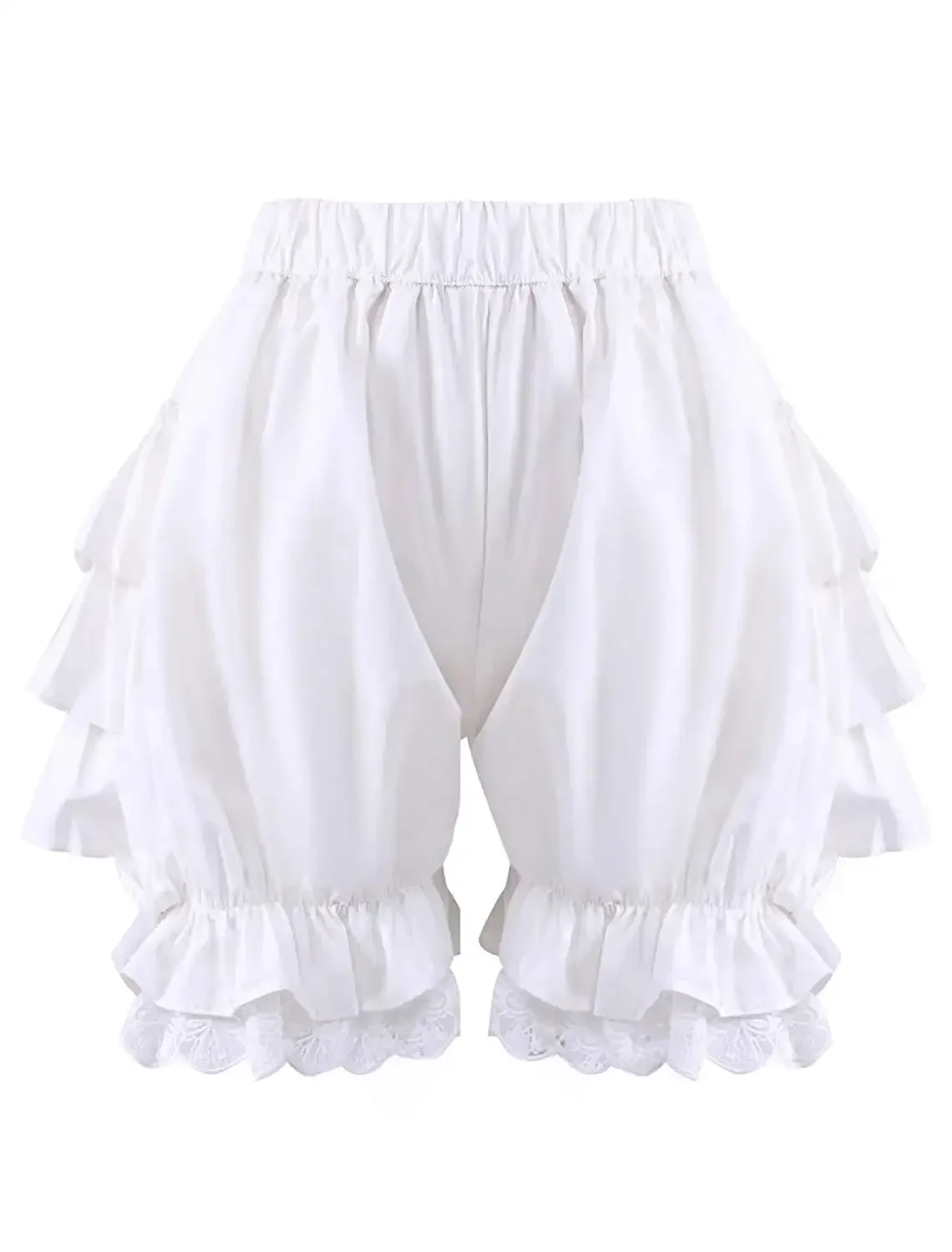 

Girls' Cotton Ruffles Maid Pumpkin Shorts, Japanese Lolita Fashion Bloomers