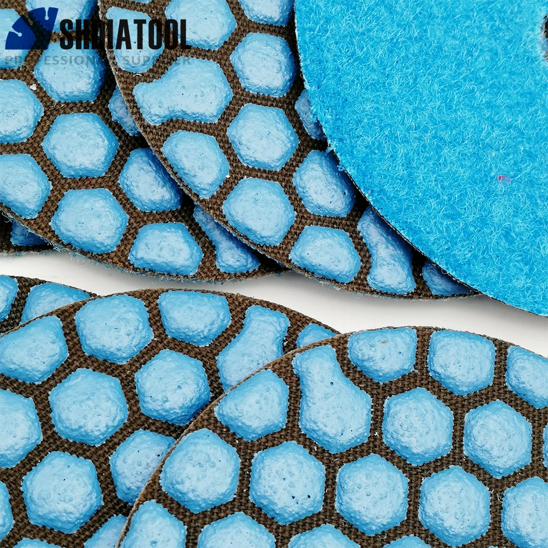SHDIATOOL 7PK 80mm #50 Khô Miếng đánh bóng đường kính 3 inch Nhựa dán kim cương dẻo Miếng đánh bóng Rất cạnh tranh
