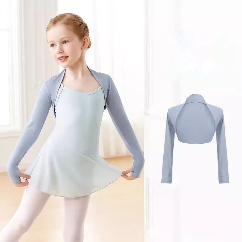 Ragazze Dance Coat Tops Ballet Dance Cropped Tops Modern classic Dance Coats manica lunga donna Teen Ballet Dance Outfits