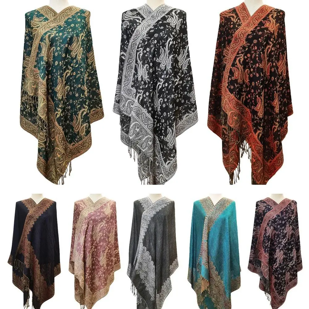 

Fashion All-Match Imitation Cashmere Pashmina Paisley Tassel Scarf Long Scarf Shawl For All Seasons