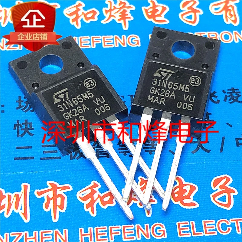 Free shipping   31N65M5 STF31N65M5  TO-220F 650V 22A      10PCS