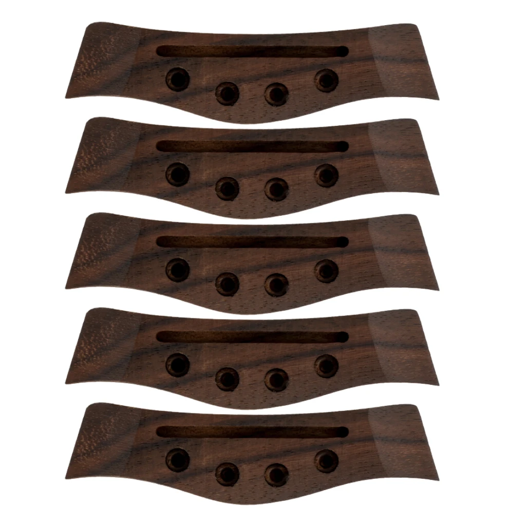 

LOOK 110mm Length Rosewood Bridge For Ukulele 4 String Guitar Part Accessories Slotted But Undrilled 1/5/10 PCS