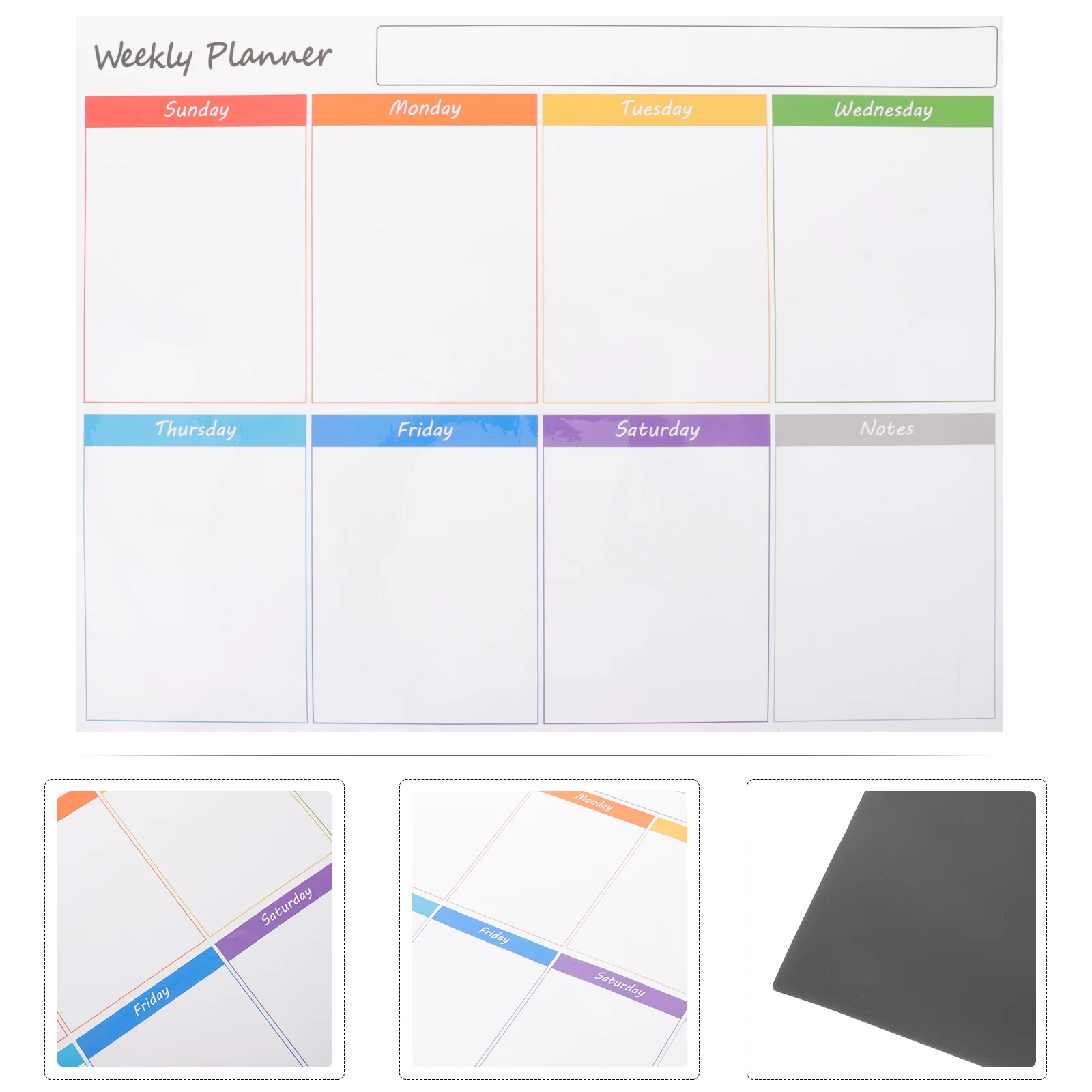 Dry Erase Calendar for Fridge Magnetic Chalkboard Eraser Weekly Planner Magnets White Pet