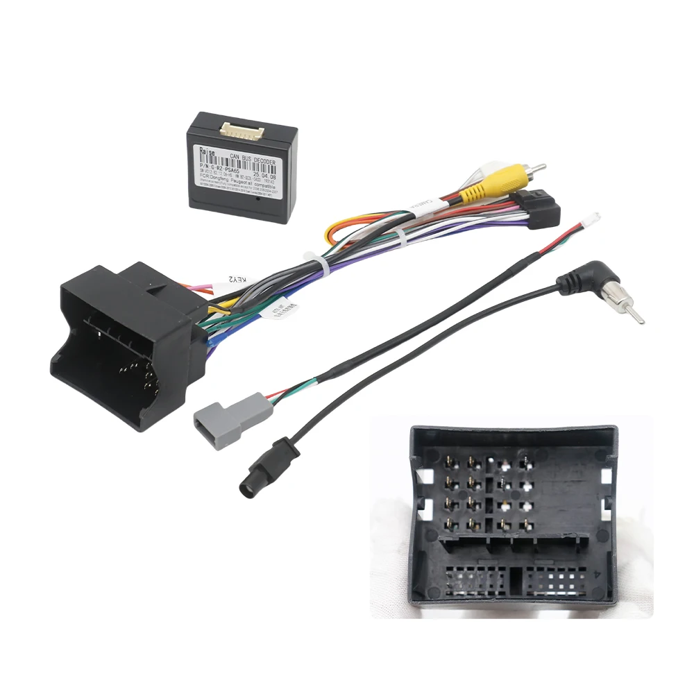 16 Pin to Wiring Harness CANBUS Decoder Box Car Quad Lock Cable Adapter For Peugeot 2008 3008 308 307 Citroen C5 C4 C3 image 6