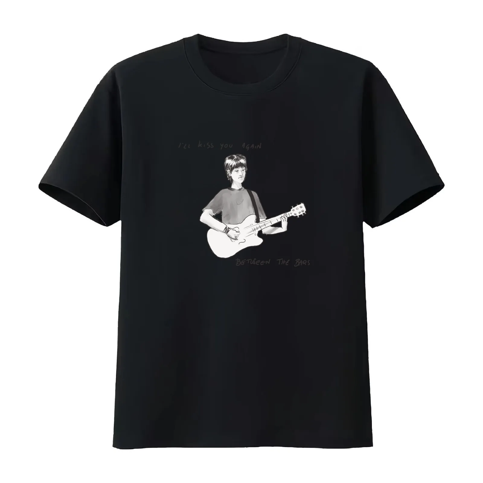 Elliott Smith - Between the Bars i'll kiss you again between the bars T-Shirt Summer Casual Cotton Tee Vintage Graphic Print