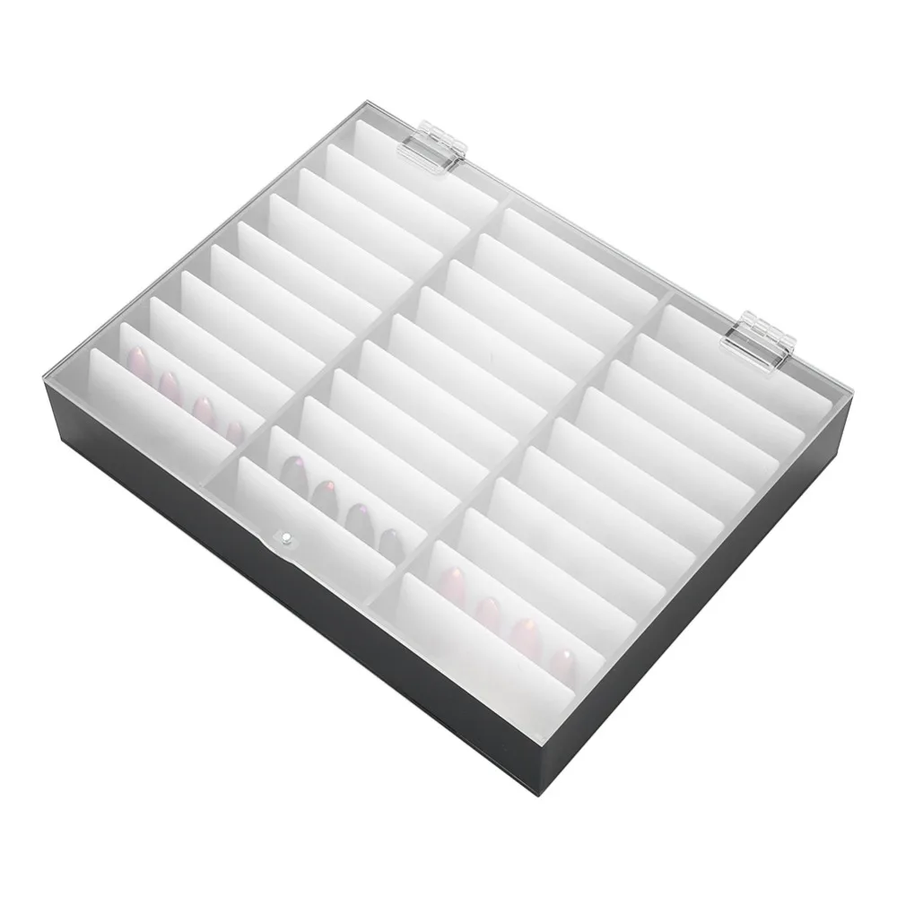 Empty Container Nail Art Storage Box Multiple Slots Decoration Container Fake Nail Display Case Nail Art Organizer Holder