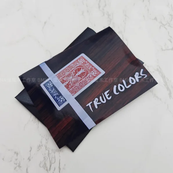 TRUE COLORS Color-Changing Playing Cards Instant Red/Blue Back Transformation Visual Close-Up Magic Prop for Street Stage Magia