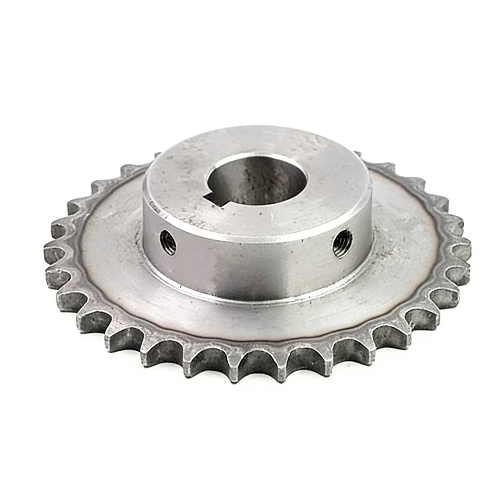 1pcs 45# Steel Finished Bore Sprocket 10A 5-Pitch 10 Teeth -30 Teeth Step Type With Set Screw Hole Industrial Transmission Parts