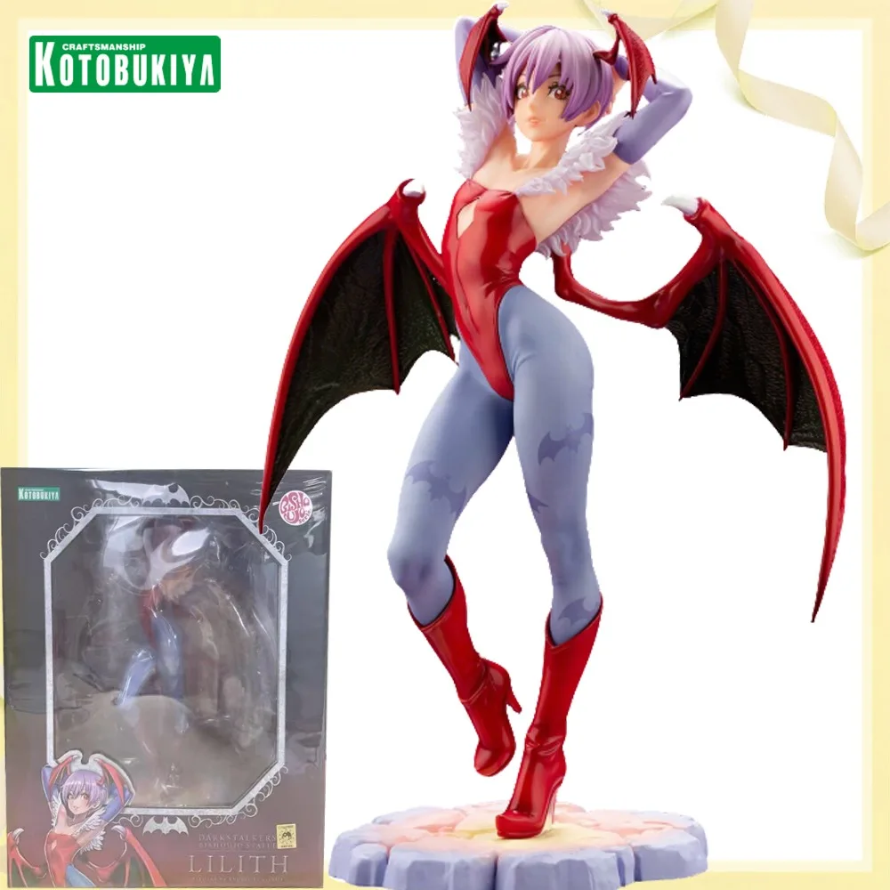

100% Оригинальная подлинная статуэтка Kotobukiya Bishoujo Lilith Aensland, аниме-фигурка, модель, украшение, коллекционная игрушка, подарок