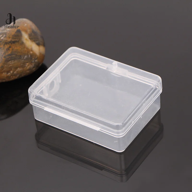 1PC Plastic Transparent Storage Box Square Small Items Case Packing Boxes Jewelry Beads Container Sundries Organizer