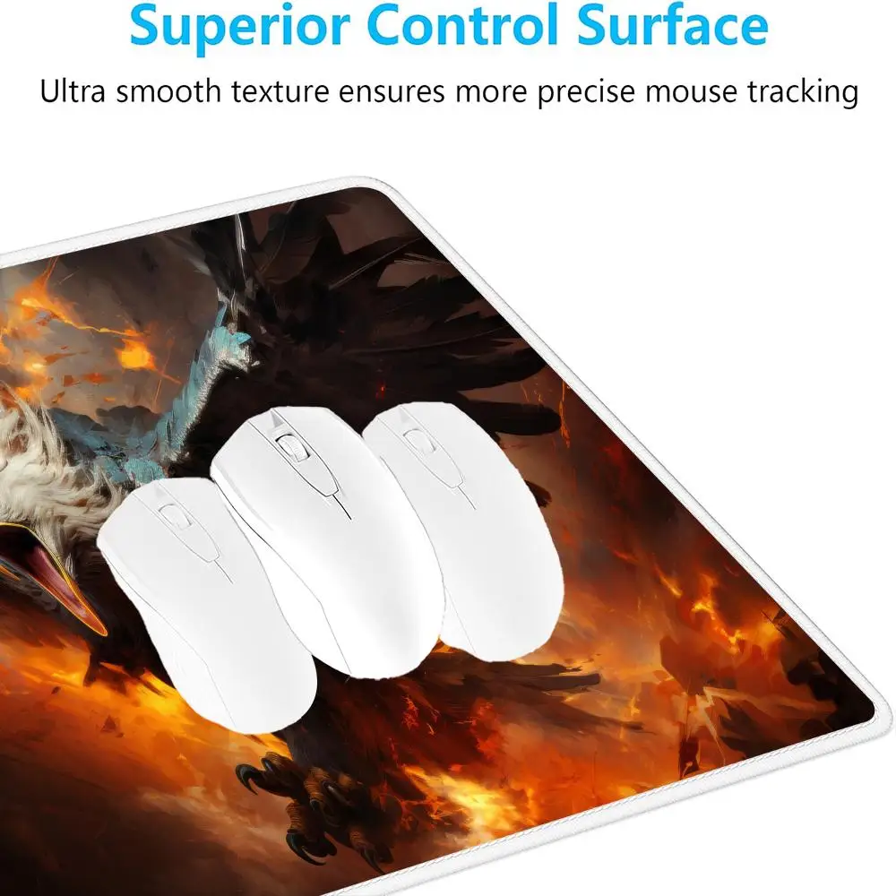 Cool Eagle Mouse Pad Table Cushion Large Gaming Non-slip Desk Accessory Aesthetic Computer Laptop Tablet Mat Mini PC Playmat