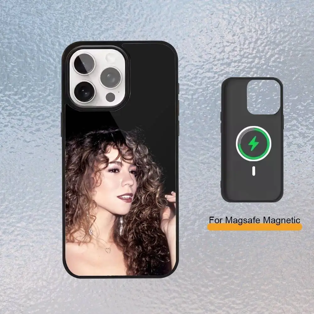Mariah C-Carey Phone Case for iPhone 17,16,15,14,13,12,11 Plus,Pro Max Magnetic Wireless Charging Cover