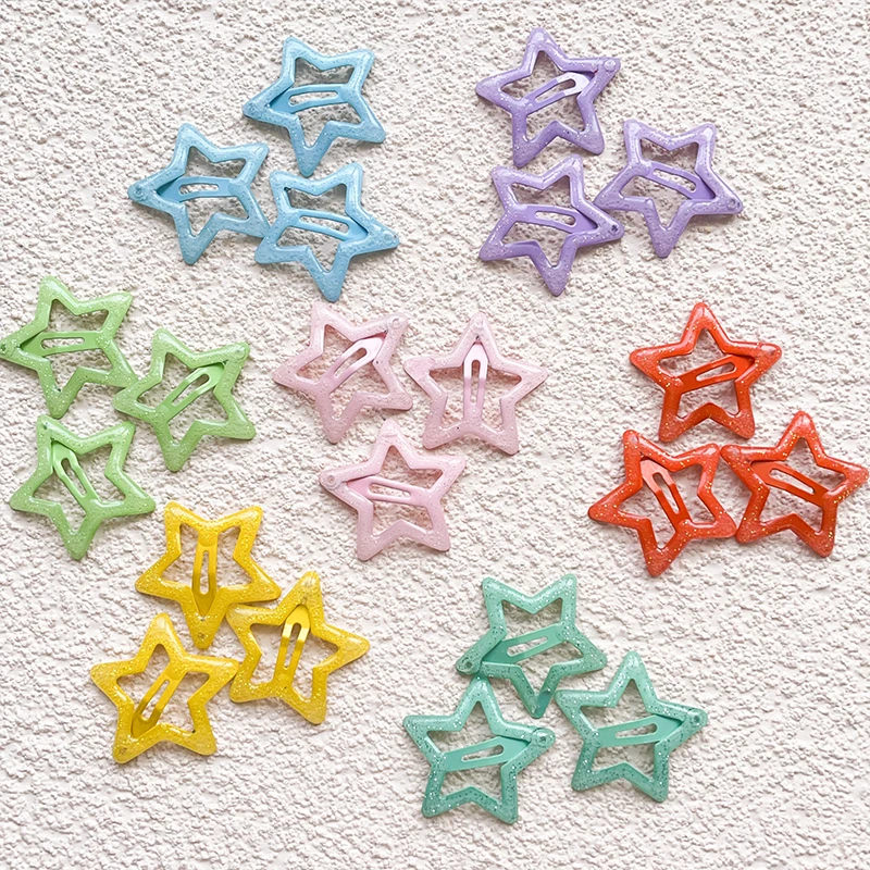 10Pcs/card Girls Cute Colorful Waterdrop Shape Hairpins Sweet Hair Clips Kids Barrettes Slid Clip Fashion Hair Accessories 2025