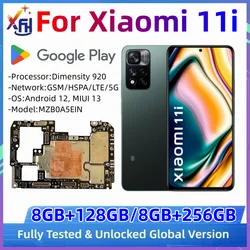 Motherboard for Xiaomi 11i, MZB0A5EIN, Unlocked Mainboard, 128GB 256GB Global ROM, with Dimensity 920 Processor