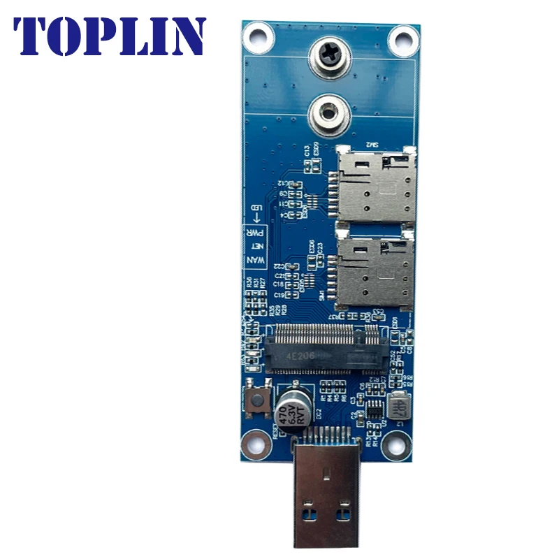 NGFF - USB3.0アダプター、SIMカードキー スロットBアダプターカード付き、NGFF M.2 4G 5G LTEモジュール L860-GL DW5821E RM502Q-GL RM500Q用