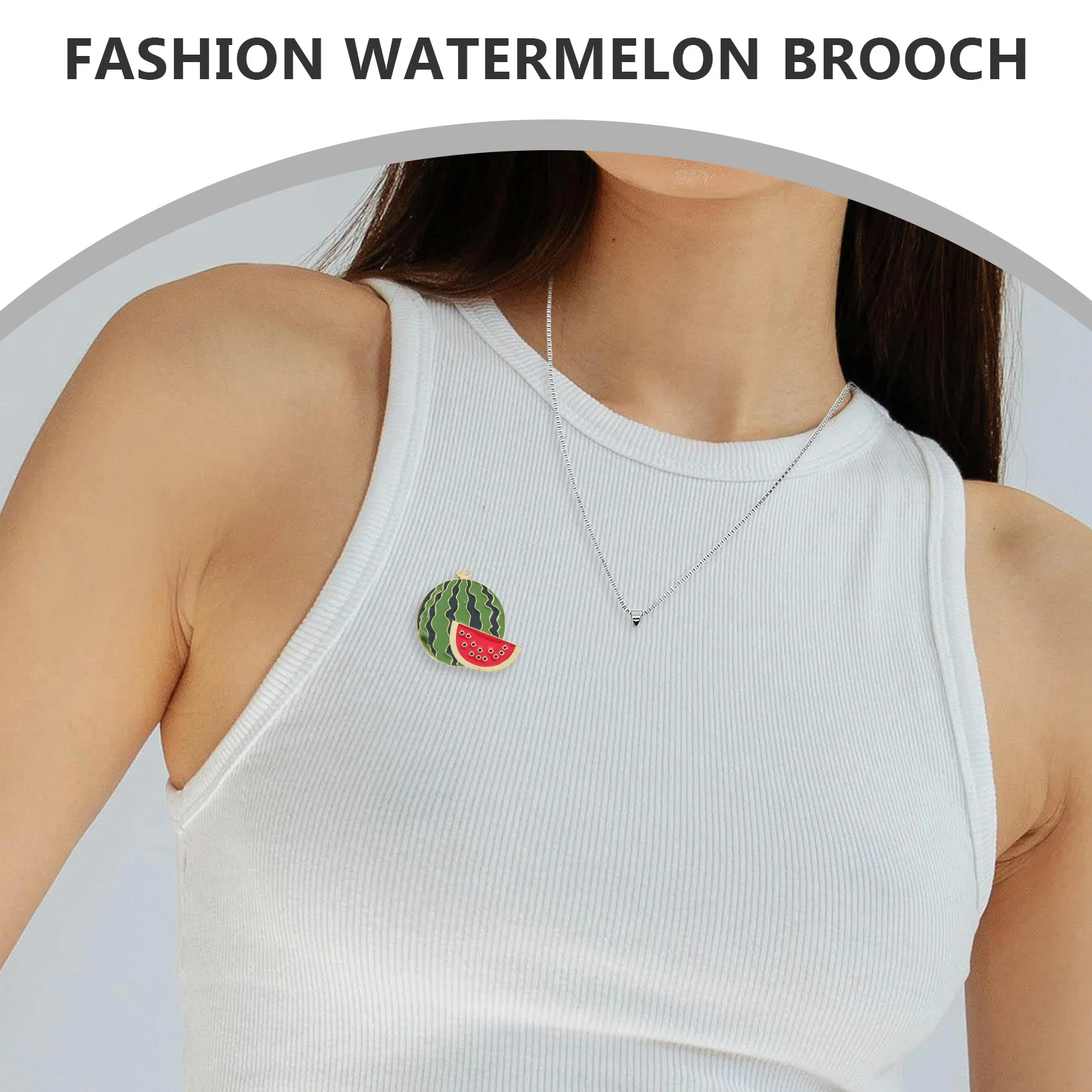 

4Pcs Fashion Watermelon Brooch Cartoon Lapel Pin Badge Alloy Statement Fruit Jewelry for Women Men Jacket Dress Hat Backpack