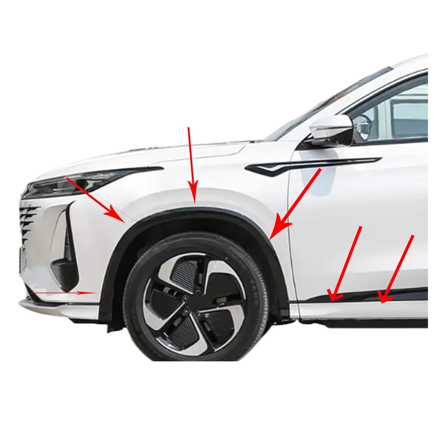 

Дверная пластина для бровей колеса автомобиля для Changan 3rd 75PLUS 2023-2024, защитные полоски, накладка на брызговик, крыло