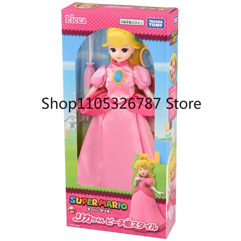 En stock, poupée Licca-chan Super Mario Princess Peach, originale du Japon, Takara Tomy, neuve, scellée, jouet en collaboration avec Nintendo