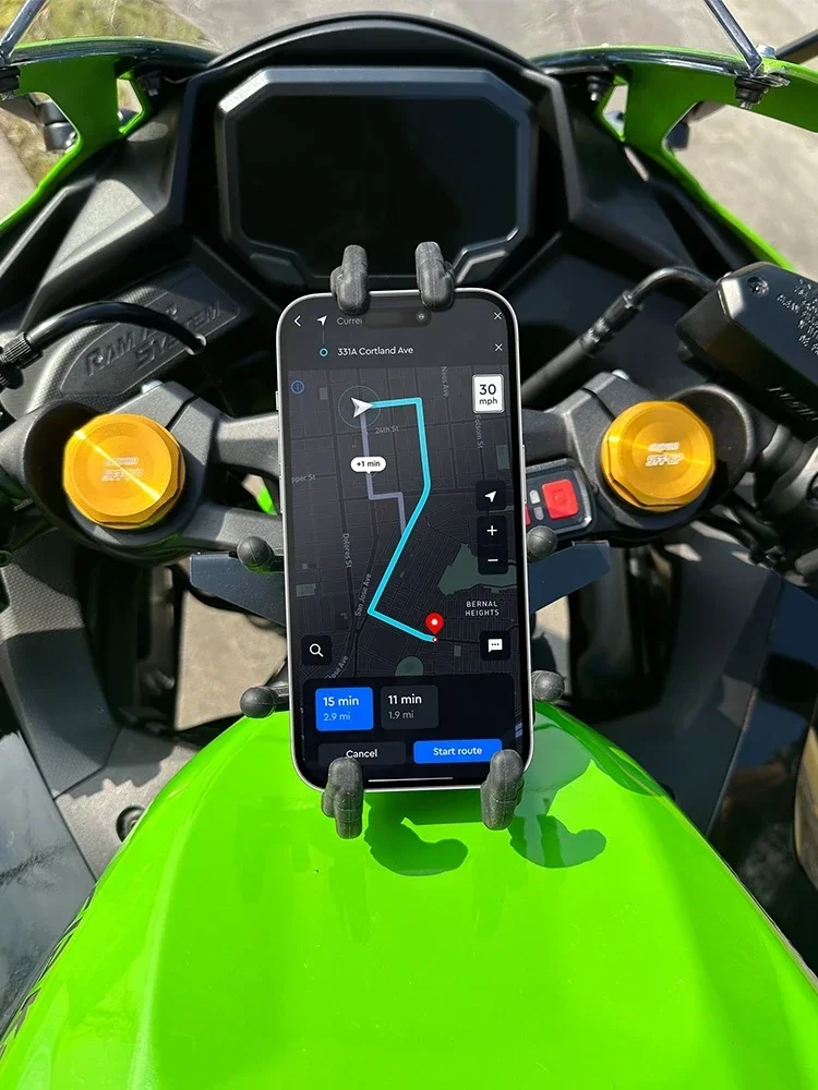 

For Kawasaki ZX-4R/RR motorcycle shock-absorbing mobile phone stand Shock-resistant navigation stand wireless charging shell