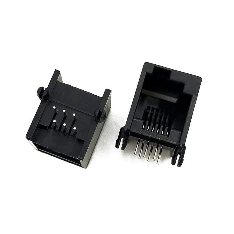 20PCS RJ11 RJ12 6P6C Connector Right / Left Buckle Crystal Socket RJ25 Telephone Modular Jack 5523 Female For EV3 Vex IQ