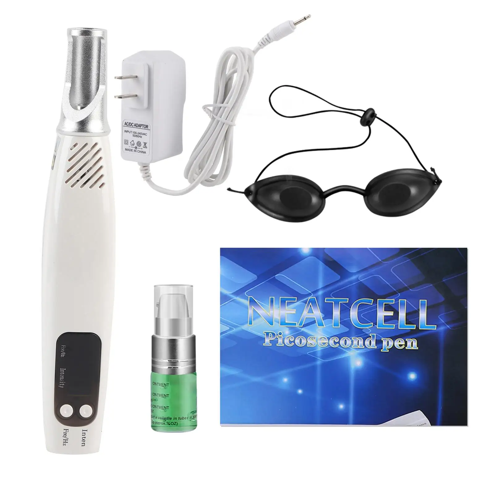 

Picosecond Laser Pen Red Blue Light Therapy Skin Care Set Mole Spot Freckle Tattoo Scar Removal Machine + Repair Gel US