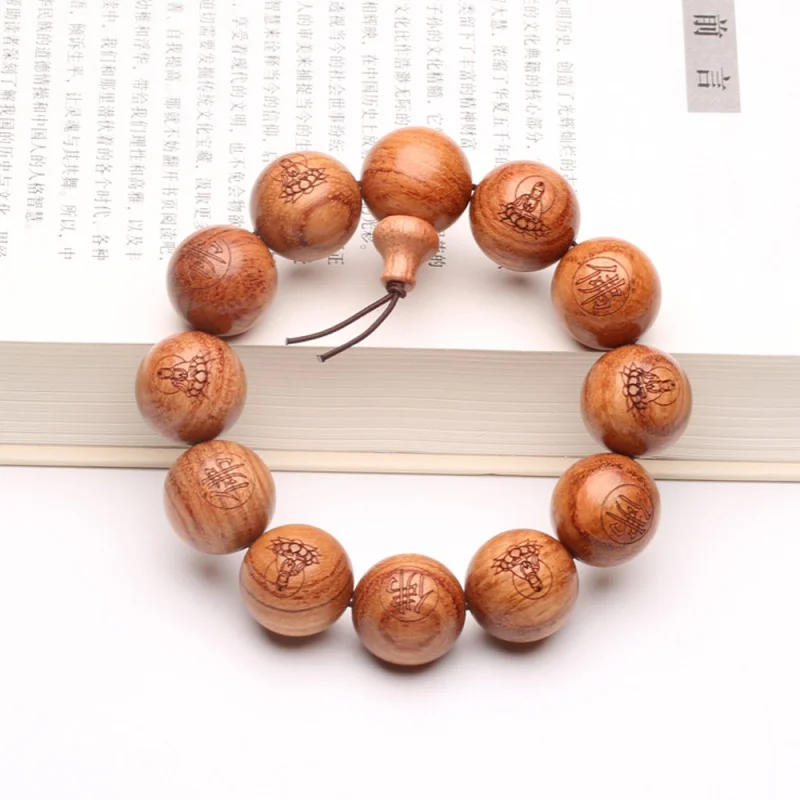 Primary Color Myanmar Huanghua Pear Huanghuali wood buddha beads Men's20mm Rosewood Bracelet Rosewood Bracelet Bracelet