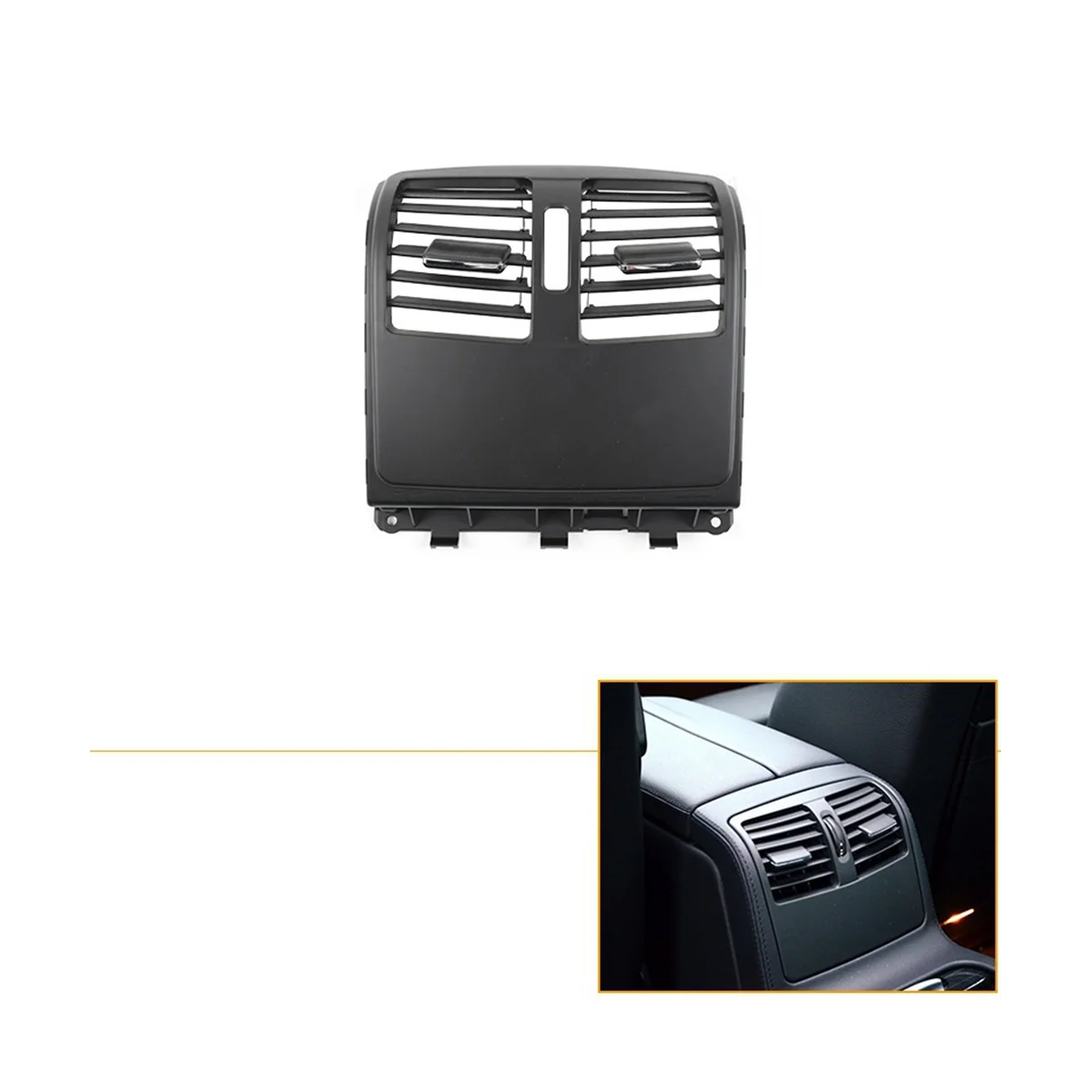 Car Rear Air Conditioner AC Vent Grille Outlet Cover for Mercedes-Benz W218 CLS-Class CLS220 CLS260 2012-2017(Black)