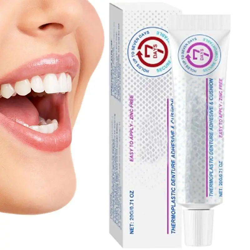 20g Thermoplastic Denture Adhesive Glue Long-lasting Holding Denture Reliner For Dentures Refits And Tightens Loose