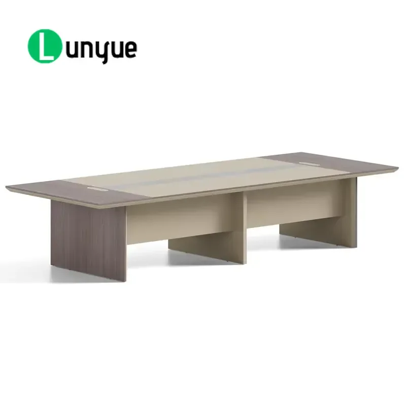 Extendable Rectangular Melamine E1 Conference Table Modern Modular Commercial Office Furniture for School Meeting Room Use